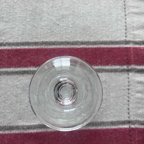 Crystal engraved brandy glasses set of 6 like new