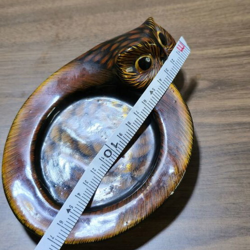 Vintage Owl Decorative Ceramic Plate Ashtray like new