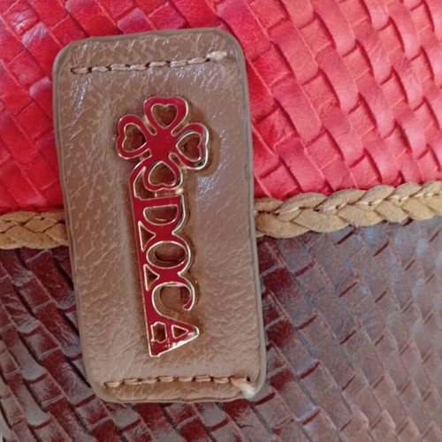 Doca shoulder bag new, spacious brown and red