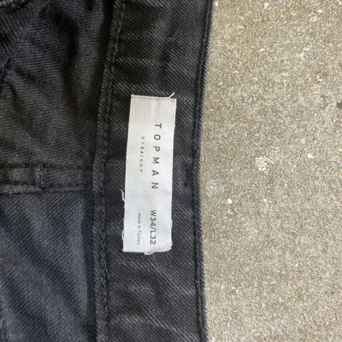 TopMan Straight Jeans W34 L32 Black