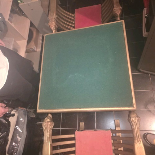 Vintage chess and backgammon table used, wooden 2 in 1
