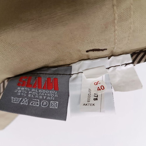 Slam women's shorts new, size S, beige brown striped