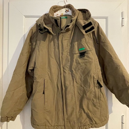 Benetton vintage boys anorak age 8-9 excellent condition khaki green