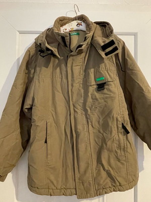 Benetton vintage boys anorak age 8-9 excellent condition khaki green