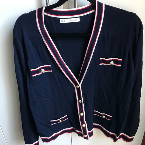 Sfera nautical cardigan XL blue like new with gold buttons