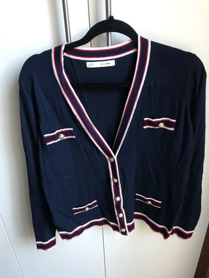 Sfera nautical cardigan XL blue like new with gold buttons