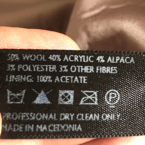 Debenhams wool coat used, size UK12, black