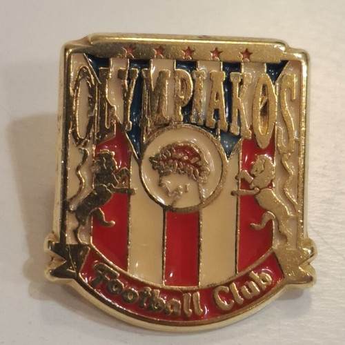 Olympiakos fan club pin used, authentic collectible