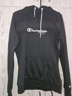 Champion women's hoodie like new, black and gray, size L