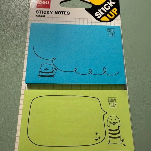 Sticky notes stationery set with checklist, memo, bookmarks, rainbow and animal story
