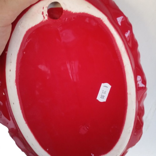 Christmas ceramic platter used with house and tree design