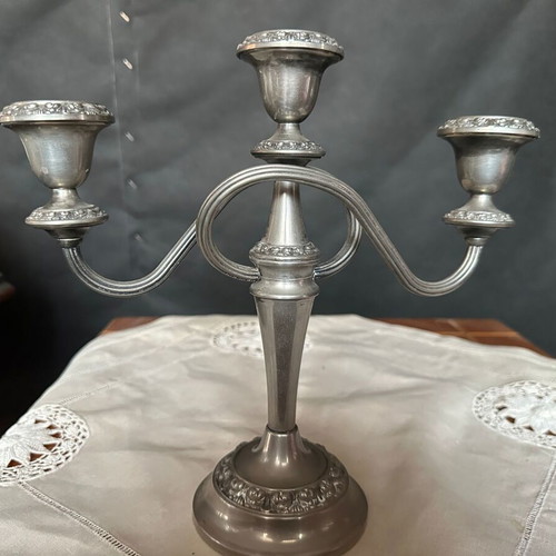 Ian Heath Ltd Ianthe silver-plated antique candelabrum with three arms