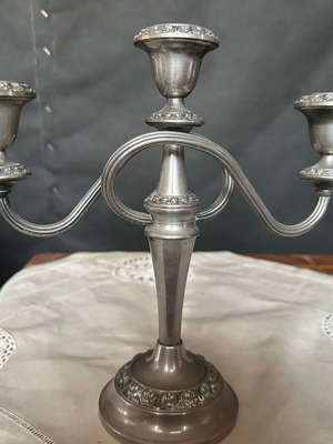 Ian Heath Ltd Ianthe silver-plated antique candelabrum with three arms