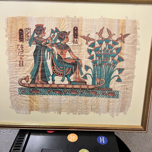 Papyrus from Egypt used, framed artwork