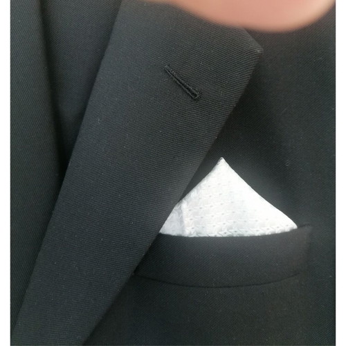 Handmade Wedding Suit like new, black, with extra trousers and silk scarf