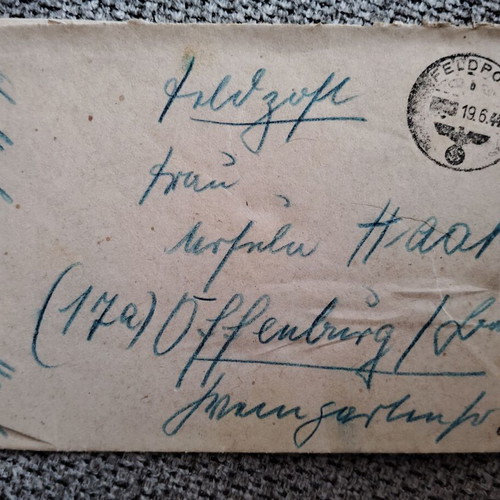 Feldpost archive of Germany Reich from Normandy battle, new
