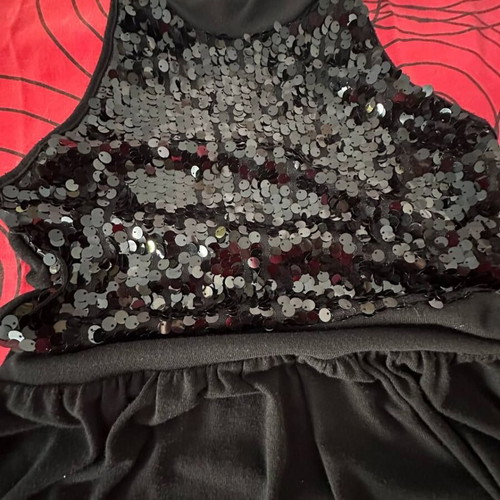 AMA women's dress black size M with sequins made in Italy new