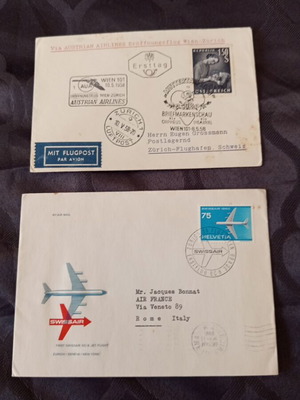 First Flights Swissair and Austrian Airlines 1958-1960 used