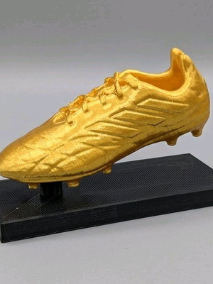 Gold 3D Printed Football Shoe New