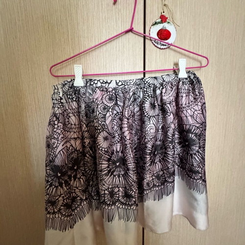 Miss Sixty mini satin skirt like new, black and pink, size M