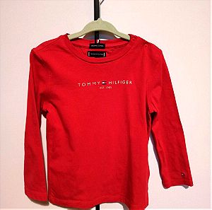 Tommy Hilfiger παιδικό κόκκινο μπλουζάκι 92εκ.