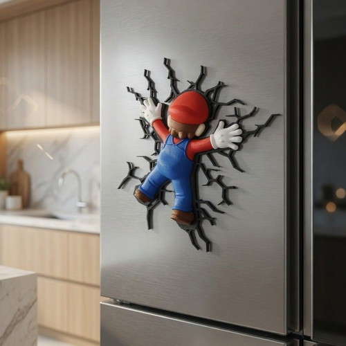 Super Mario 3D magnet new with "Smash" effect for fridge