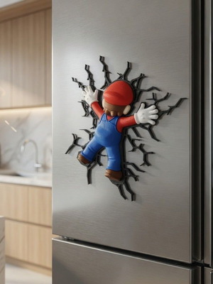 Super Mario 3D magnet new with "Smash" effect for fridge
