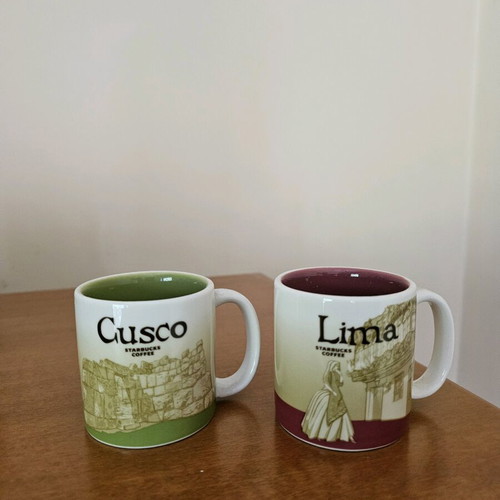 Starbucks Cusco and Lima cups new