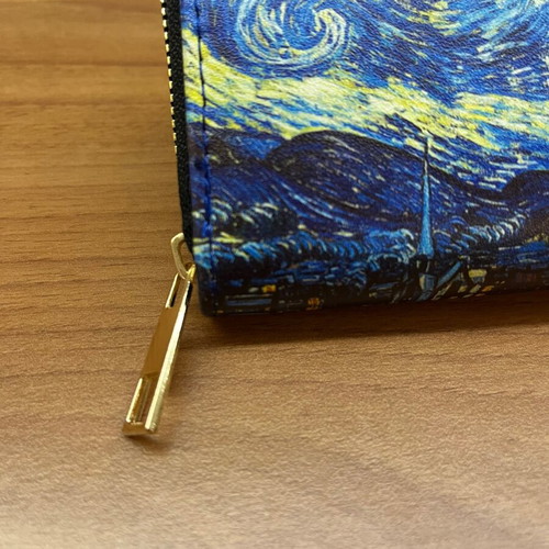 Van Gogh Wallet new vegan leather with zipper