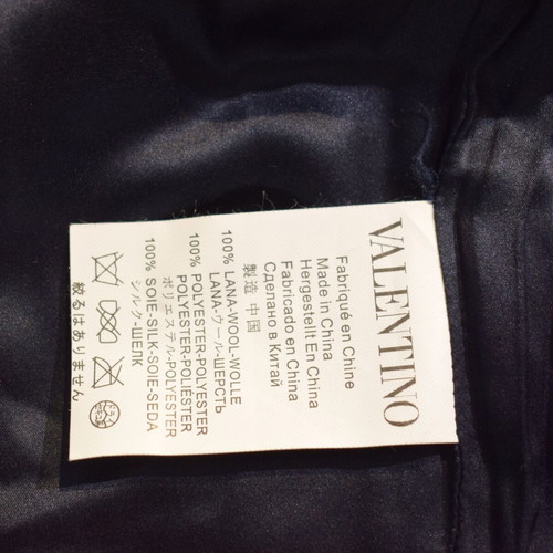 Red Valentino dark blue 100% wool knitted cardigan with lining, size L