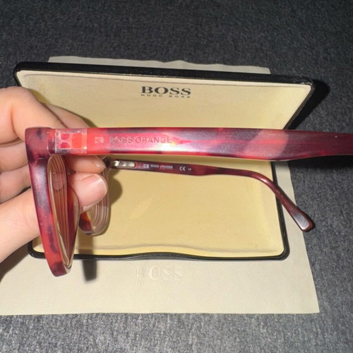 Boss Orange BO 0090 ST3 140 eyeglasses used, red tortoiseshell