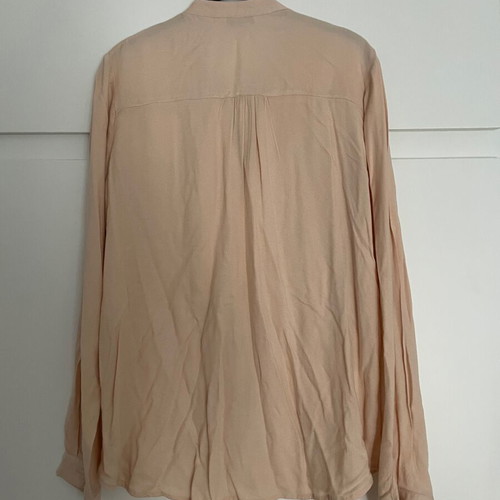 Salmon shirt without collar with metal buttons Pull & Bear large used