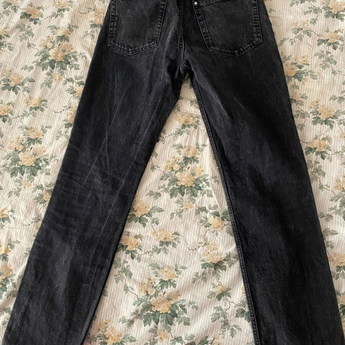 Women's high waisted denim jeans small like new, black and grey