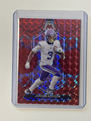 2024 Panini Mosaic Red Jordan Addison Minnesota Vikings #144 card new