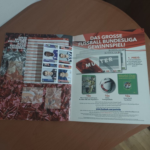 Panini Fussball 2016/17 sticker album, like new, empty