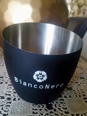 BiancoNero black matte stainless steel champagne bucket ice bucket