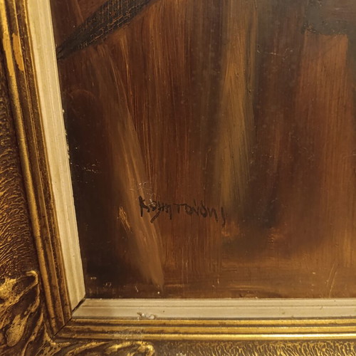 Vintage ελαιογραφία «Ο Γέρος Θαλασσόλυκος» υπογεγραμμένη Κομητούδης μεταχειρισμένη