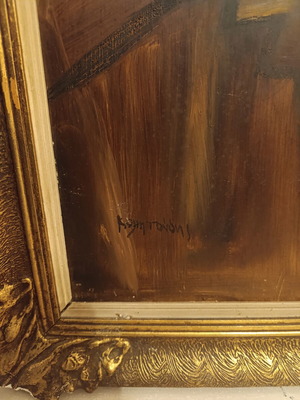 Vintage ελαιογραφία «Ο Γέρος Θαλασσόλυκος» υπογεγραμμένη Κομητούδης μεταχειρισμένη