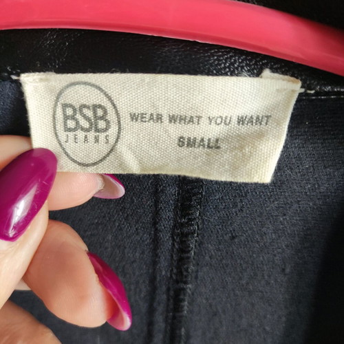 BSB black leather dress like new, size S/36/8