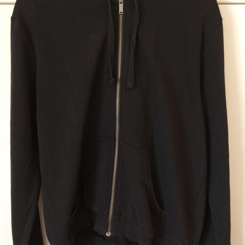 H&M jacket used with hood and pockets, size M, black