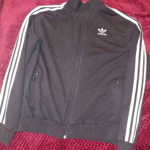 Adidas jacket used, size XXL, with stain and zipper damage