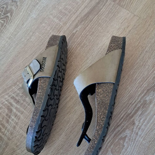 Goldstar leather slippers used beige, size 39/38