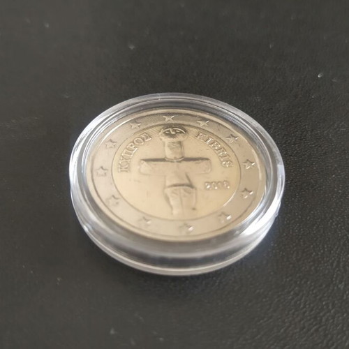 2 Euro Coin Cyprus 2018 used in protective capsule