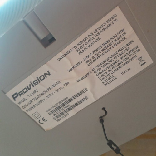 Small television used, functional without computer