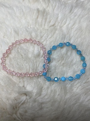 Bracelets used, blue and pink, in excellent condition