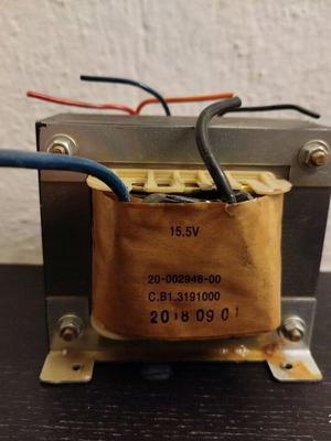 Transformer used 230-15.5 V 6A 100 Watt