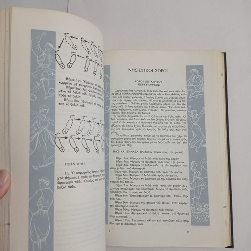 Greek Dances book Vasileios K. Papachristos used, 1960 edition