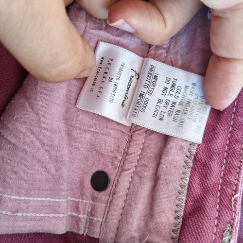 Fracomina pink capri jeans vintage pants used, size 46