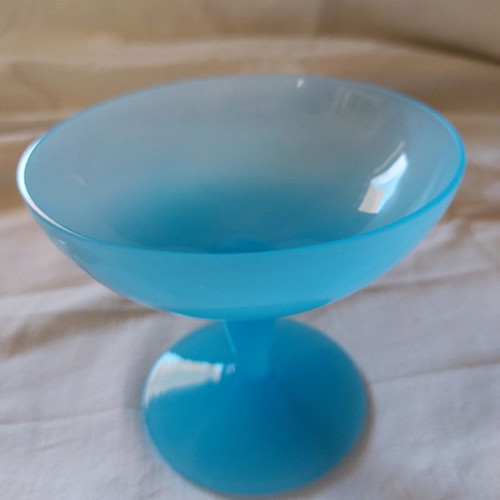 Opaline chocolate bowls used, pack of 2, vintage 11×12 cm