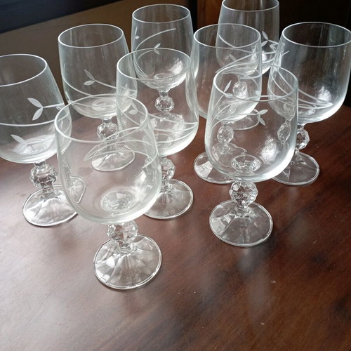Glass and crystal glasses used